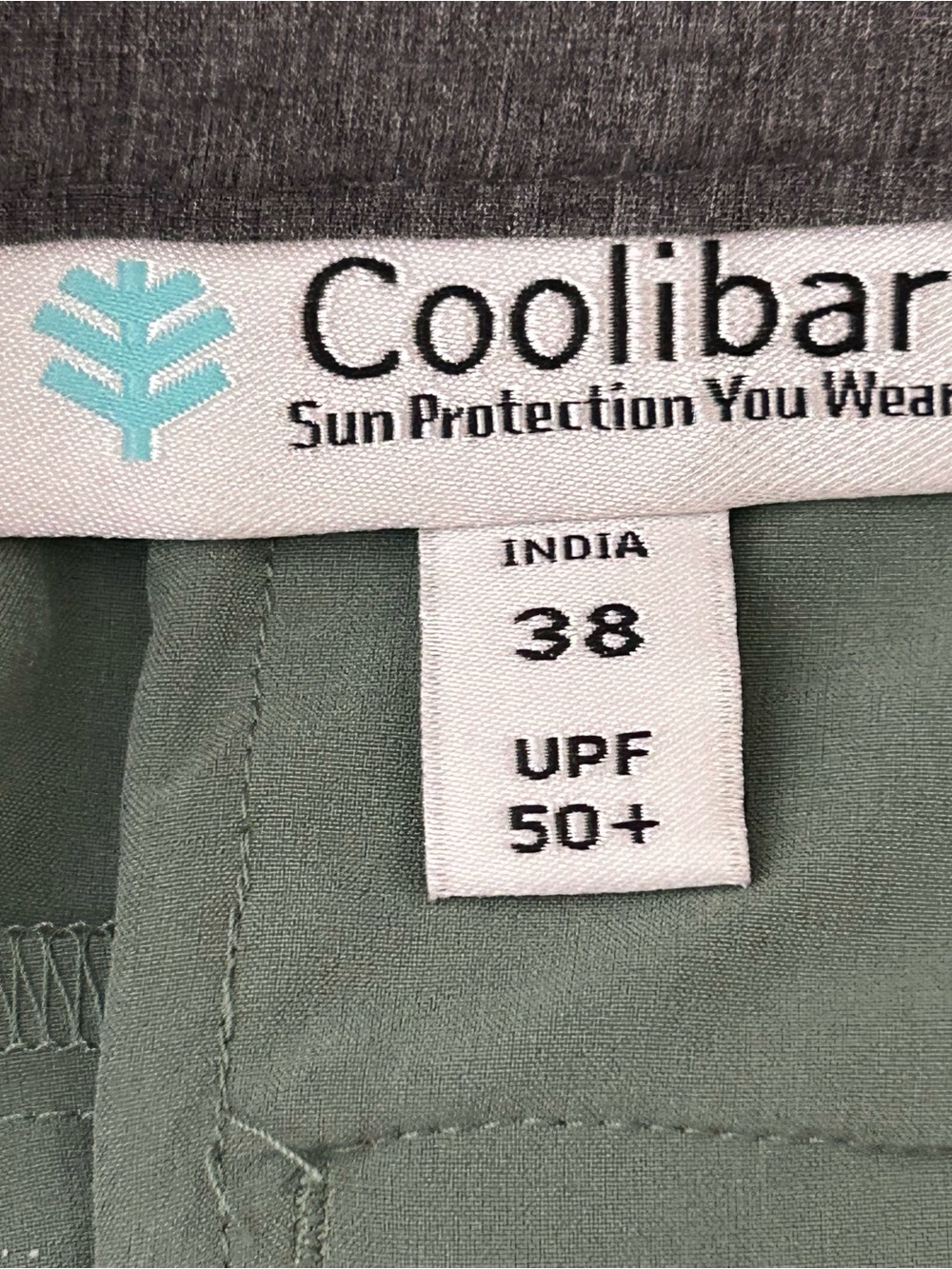 New Coolibar Trek Hybrid Shorts Mens Tag Size 38 Green Outdoor Hiking Comfort - Picture 2 of 15